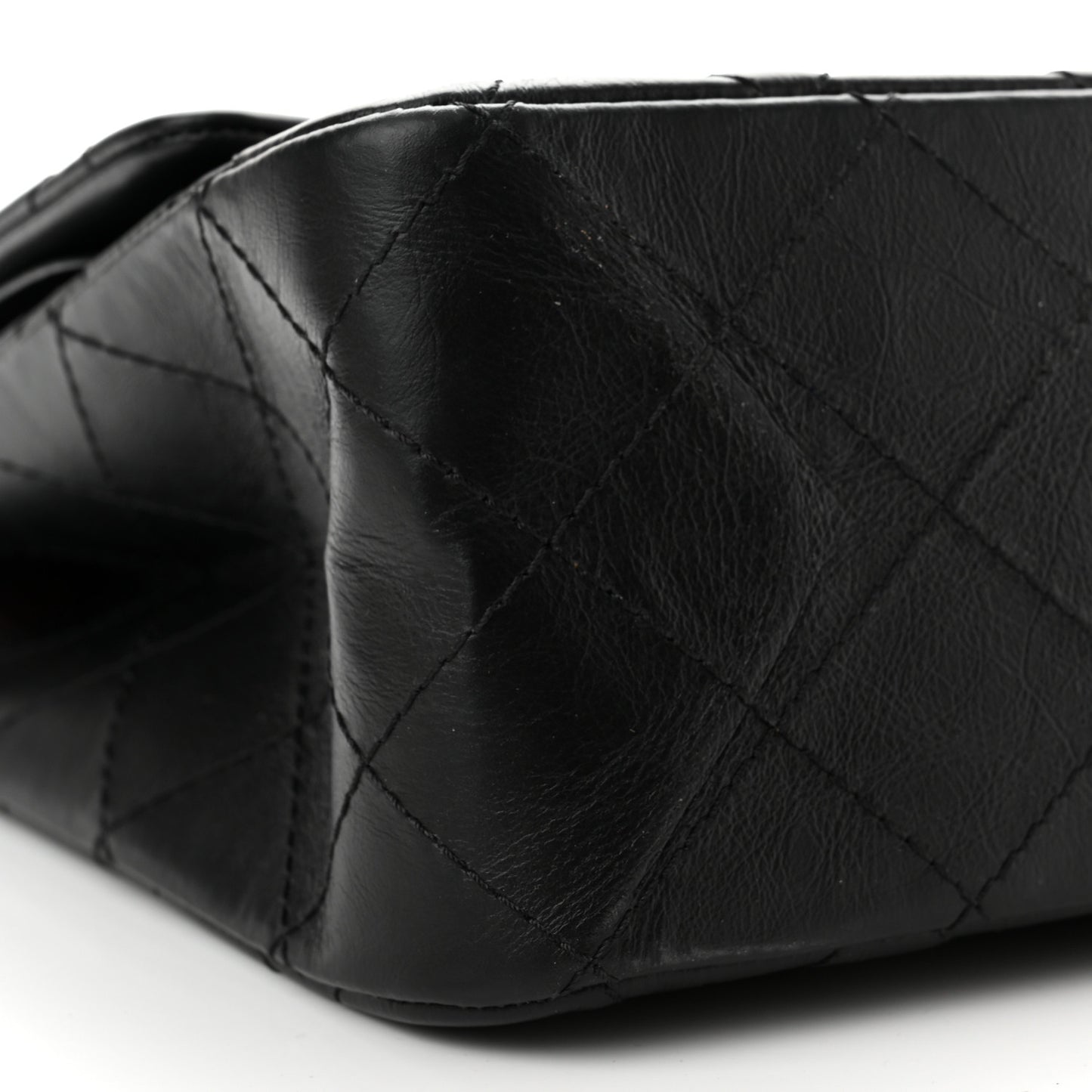 Aged Calfskin Quilted 2.55 Reissue 227 Flap Black