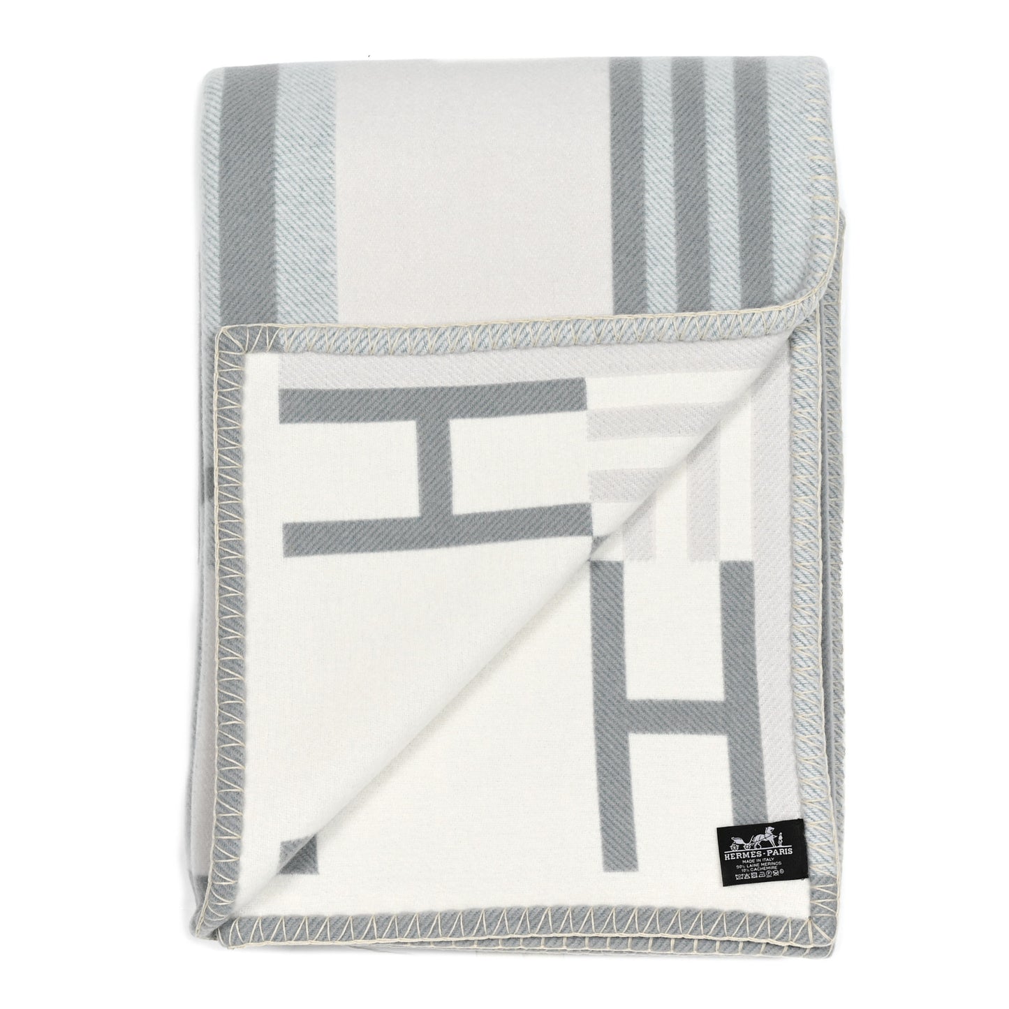 Wool Cashmere Ithaque Blanket Gris Perle