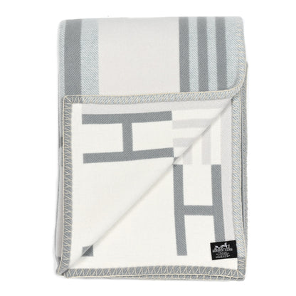 Hermes Wool Cashmere Ithaque Blanket Gris Perle 2 of 3