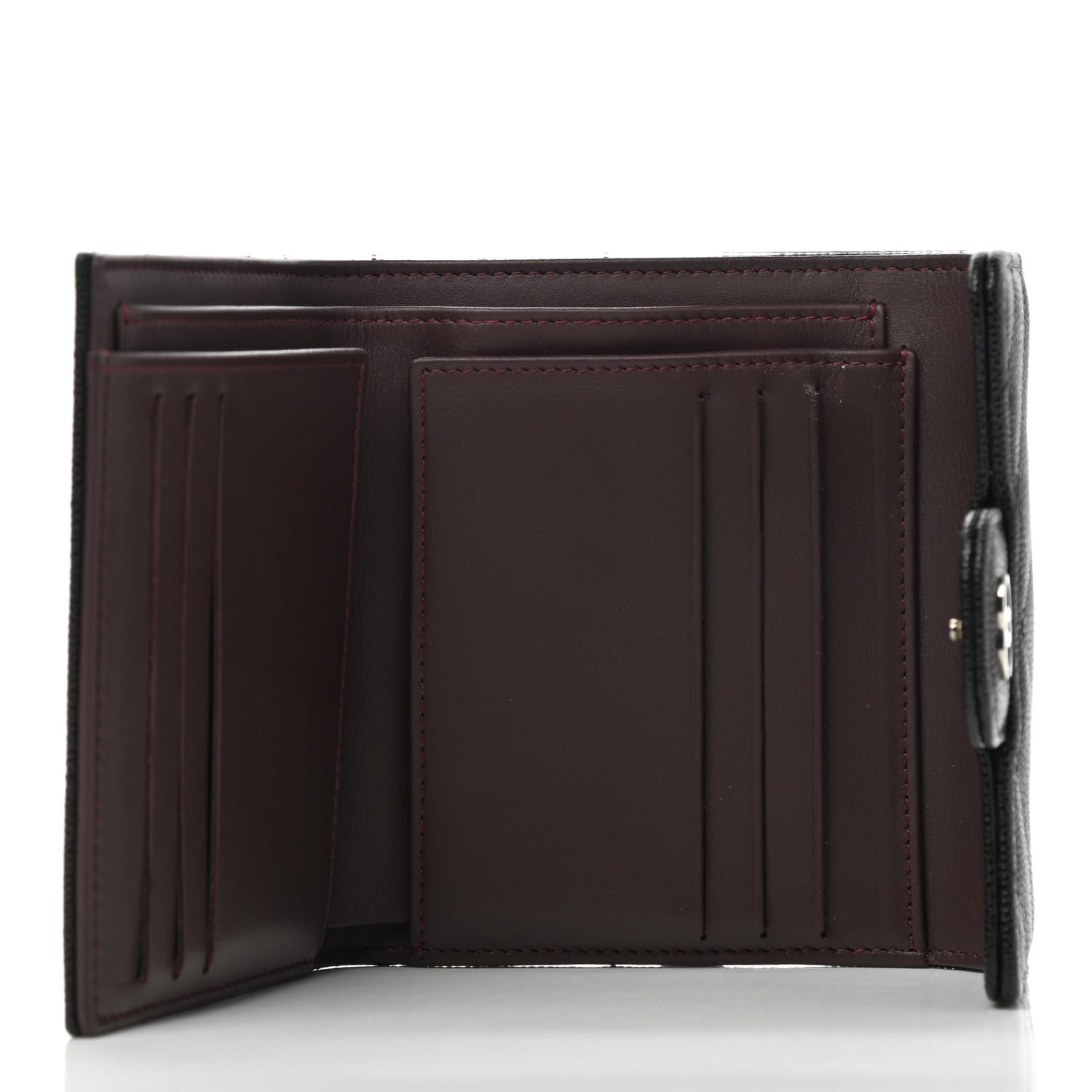 Chanel Caviar Chevron Quilted Compact Flap Wallet Black 5 of 9