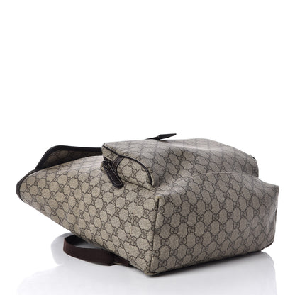 Gucci GG Supreme Monogram Medium Single Buckle Rucksack Backpack Beige Ebony Brown 4 of 12