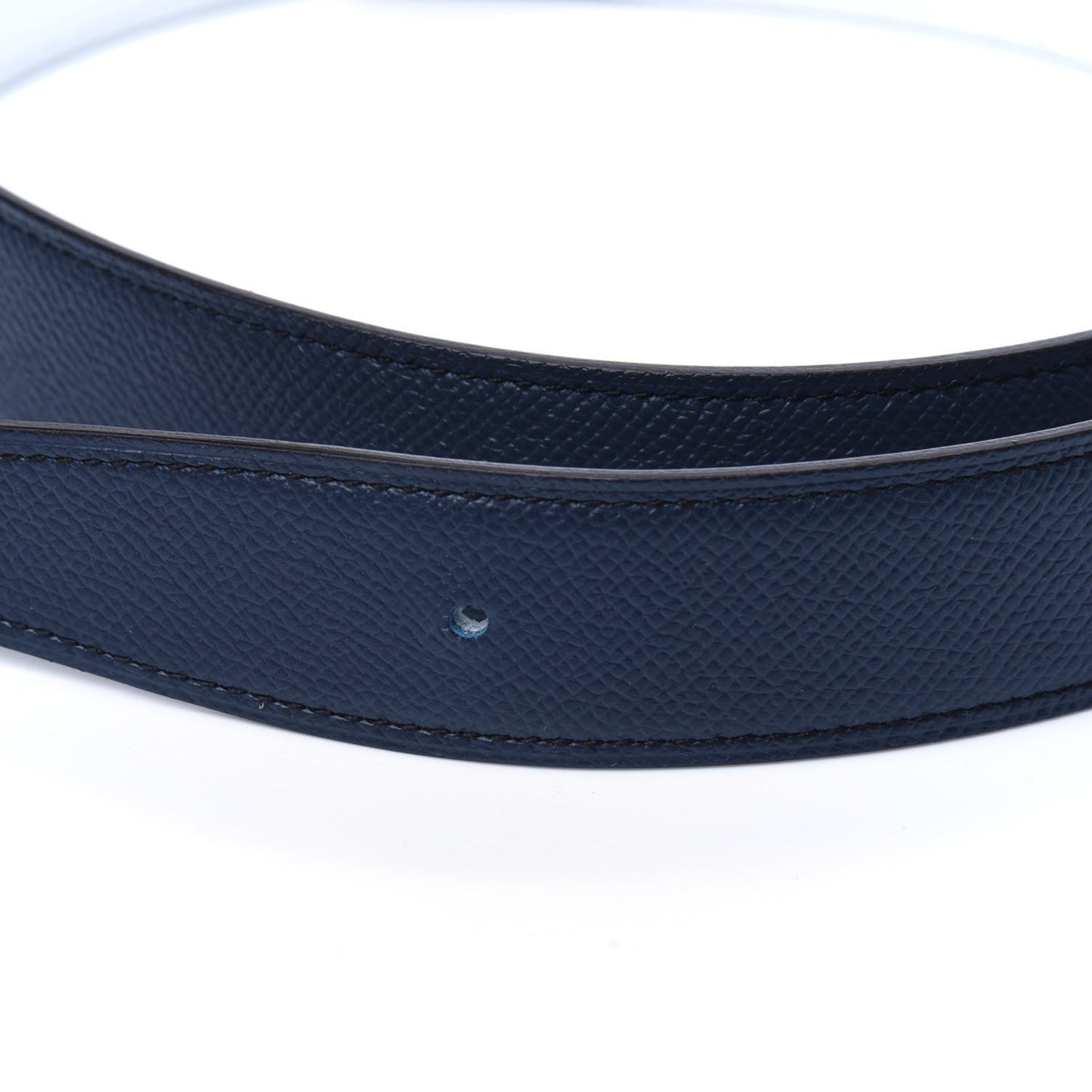 Epsom 32mm Belt Strap 85 Bleu Saphir White