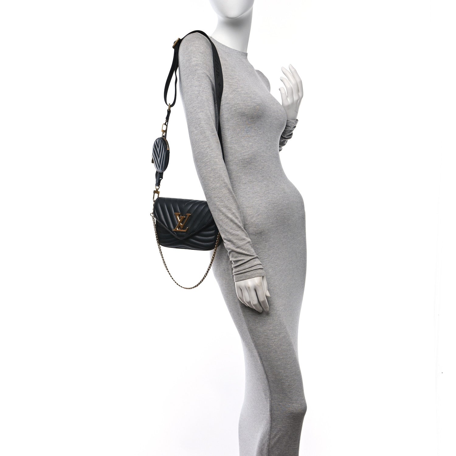 Louis Vuitton Calfskin New Wave Multi Pochette Black 2 of 14