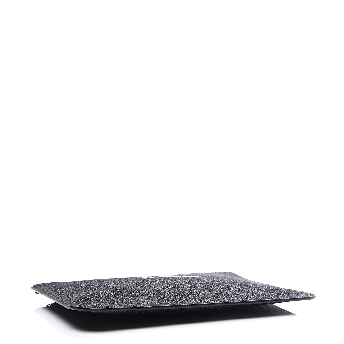 Glitter Calfskin Logo Everyday Pouch M Black