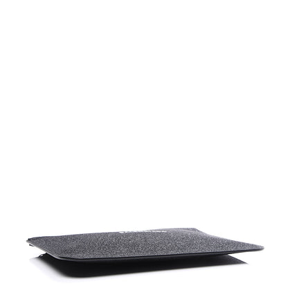 Balenciaga Glitter Calfskin Logo Everyday Pouch M Black 3 of 9