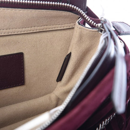 Givenchy Calfskin Suede Fringe Cross 3 Crossbody Bag Aubergine 8 of 9