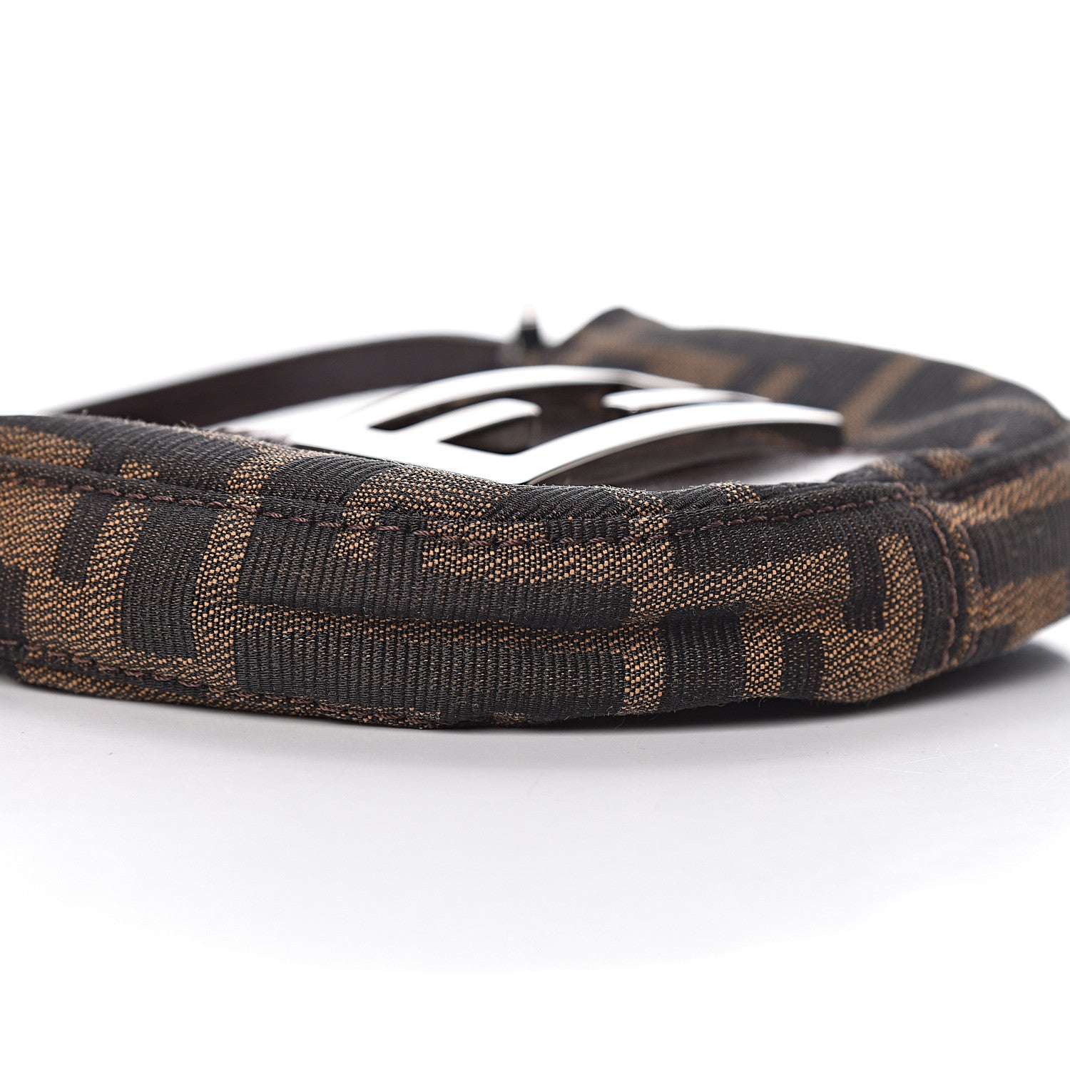 Fendi Zucca Mini Half Moon Baguette Tobacco 9 of 11