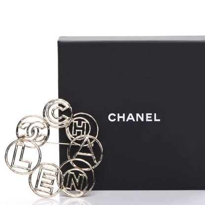 Chanel Hoop Cuba Logo Brooch Gold 5 of 5
