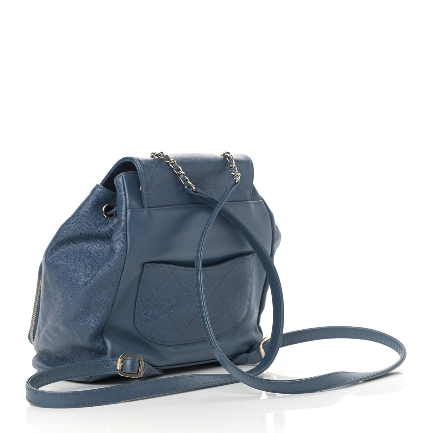 Caviar Quilted Business Affinity Backpack Blue