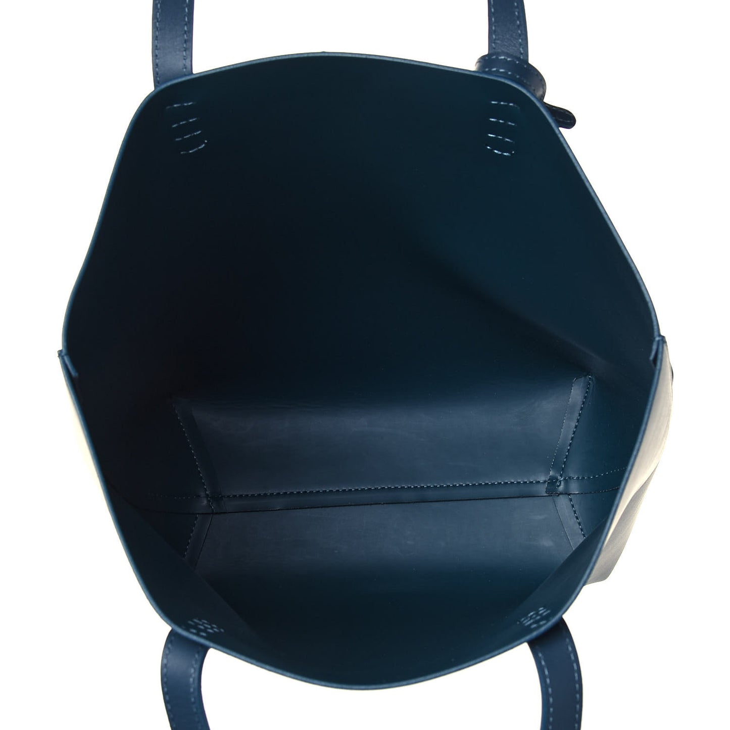 Calfskin North South Tote Navy