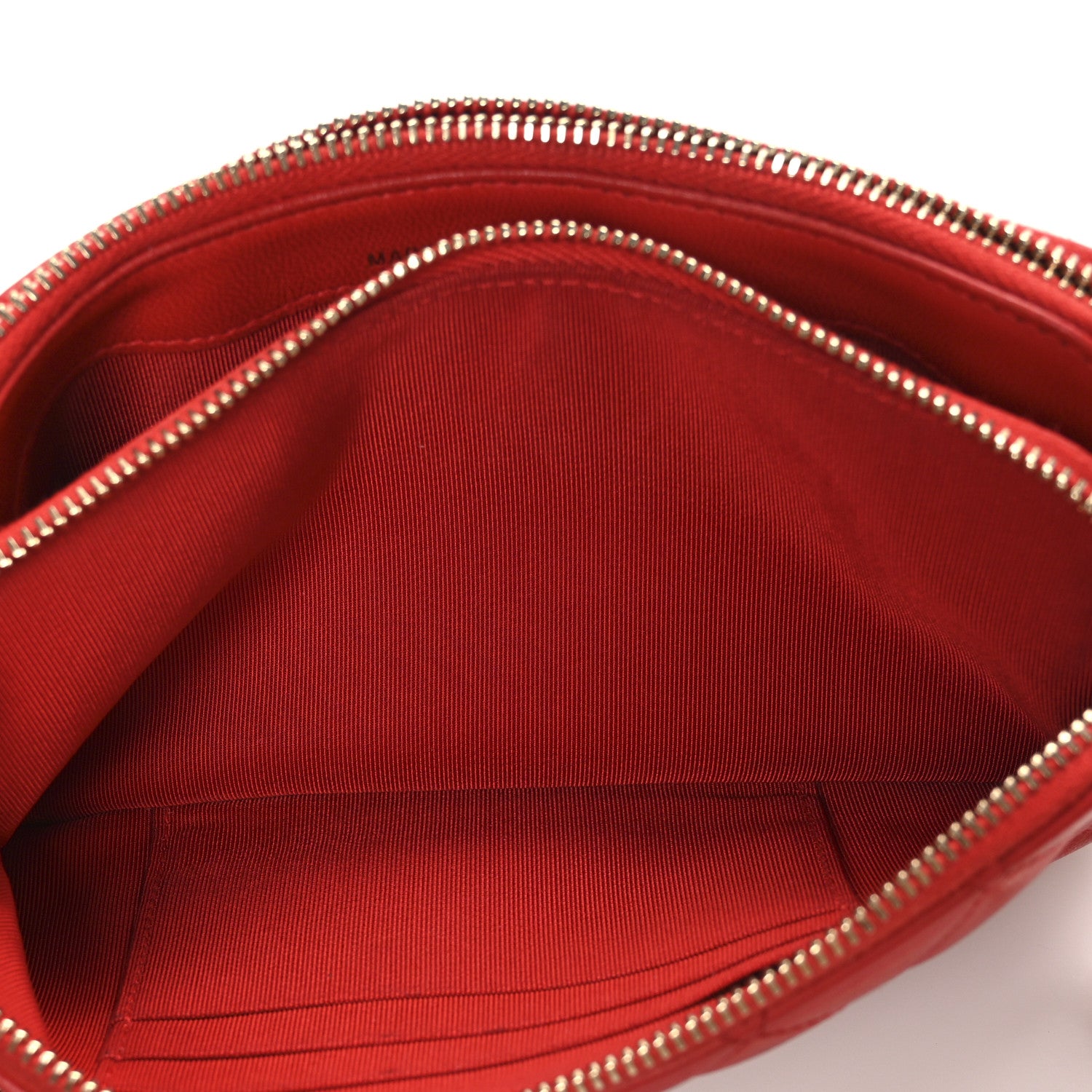 Chanel Lambskin Quilted Small Clutch With Chain Red 6 of 12