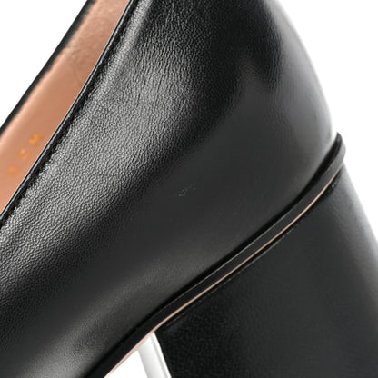 Gucci Malaga Kid Sylvie Web Chain Mid Heel Loafers 36 Black 14 of 16