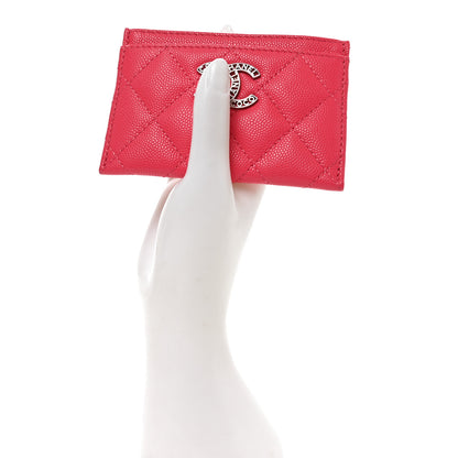 Chanel Caviar Quilted CC Logo Card Holder Pink 2 of 9