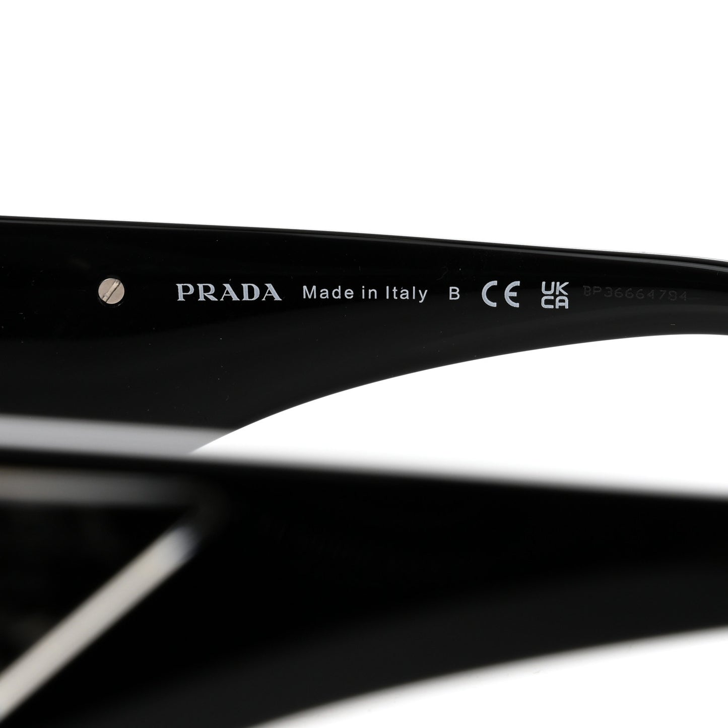 Acetate Oval Symbole Sunglasses SPR 20Z Black