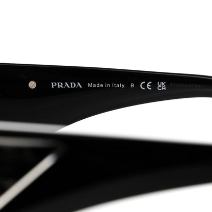 Prada Acetate Oval Symbole Sunglasses SPR 20Z Black 6 of 8