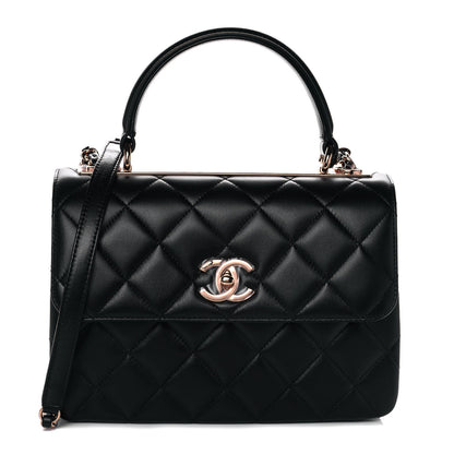 Chanel Lambskin Quilted Small Trendy CC Dual Handle Flap Bag Black 1 of 12