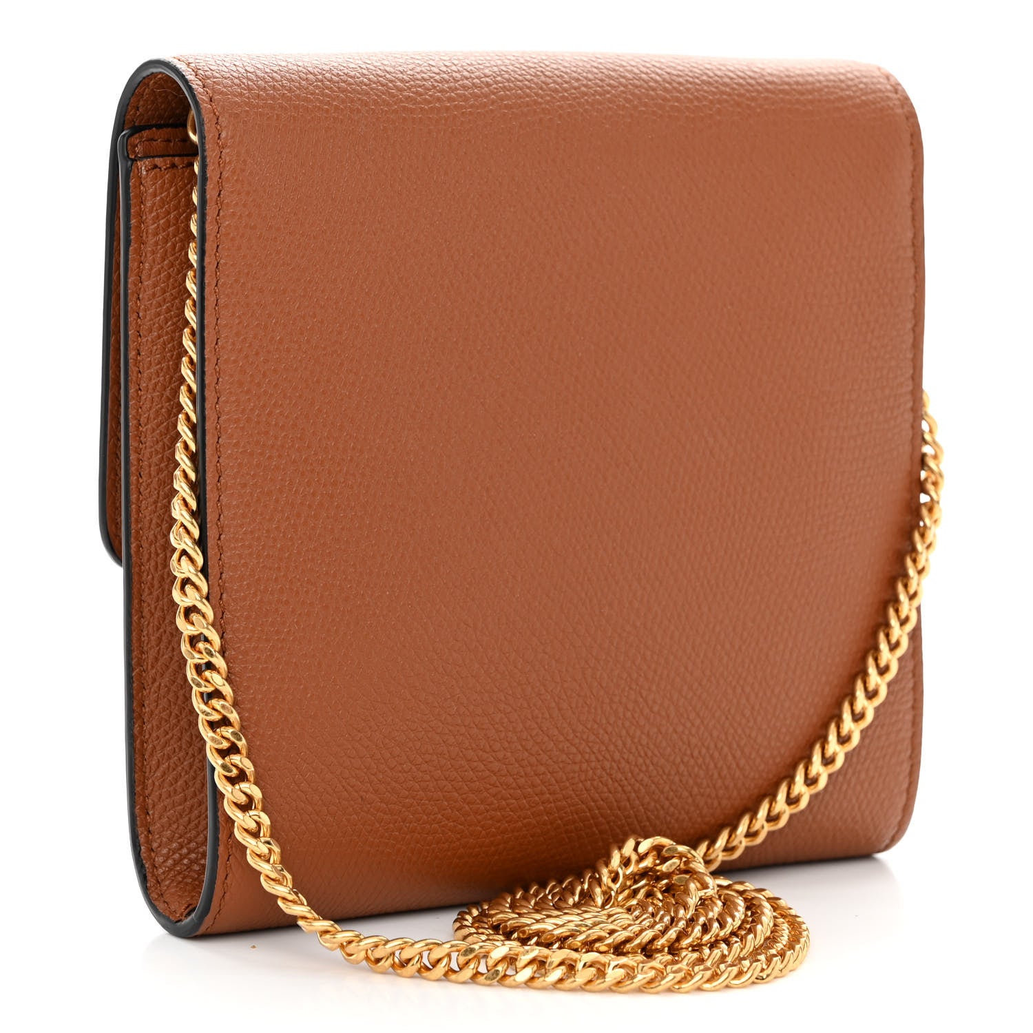 Valentino Garavani Grainy Calfskin VLogo Crossbody Bag Saddle Brown 3 of 9