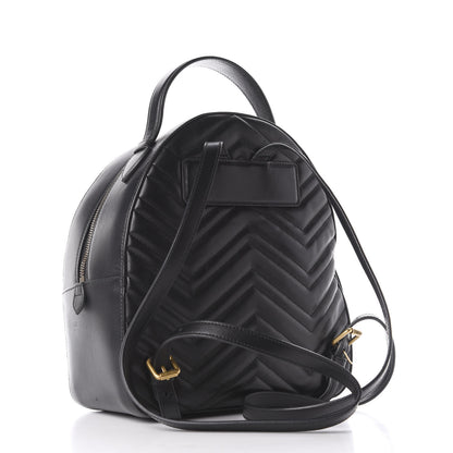 Gucci Calfskin Matelasse GG Marmont Dome Backpack Black 2 of 11