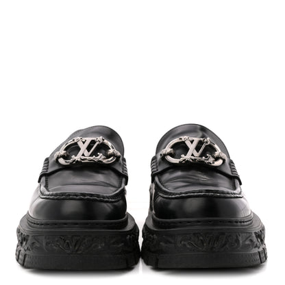 Louis Vuitton Calfskin Baroque Mens LV Loafers 8 Black 3 of 14