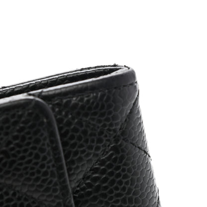 Chanel Caviar Quilted Flap Card Holder Black 9 of 10
