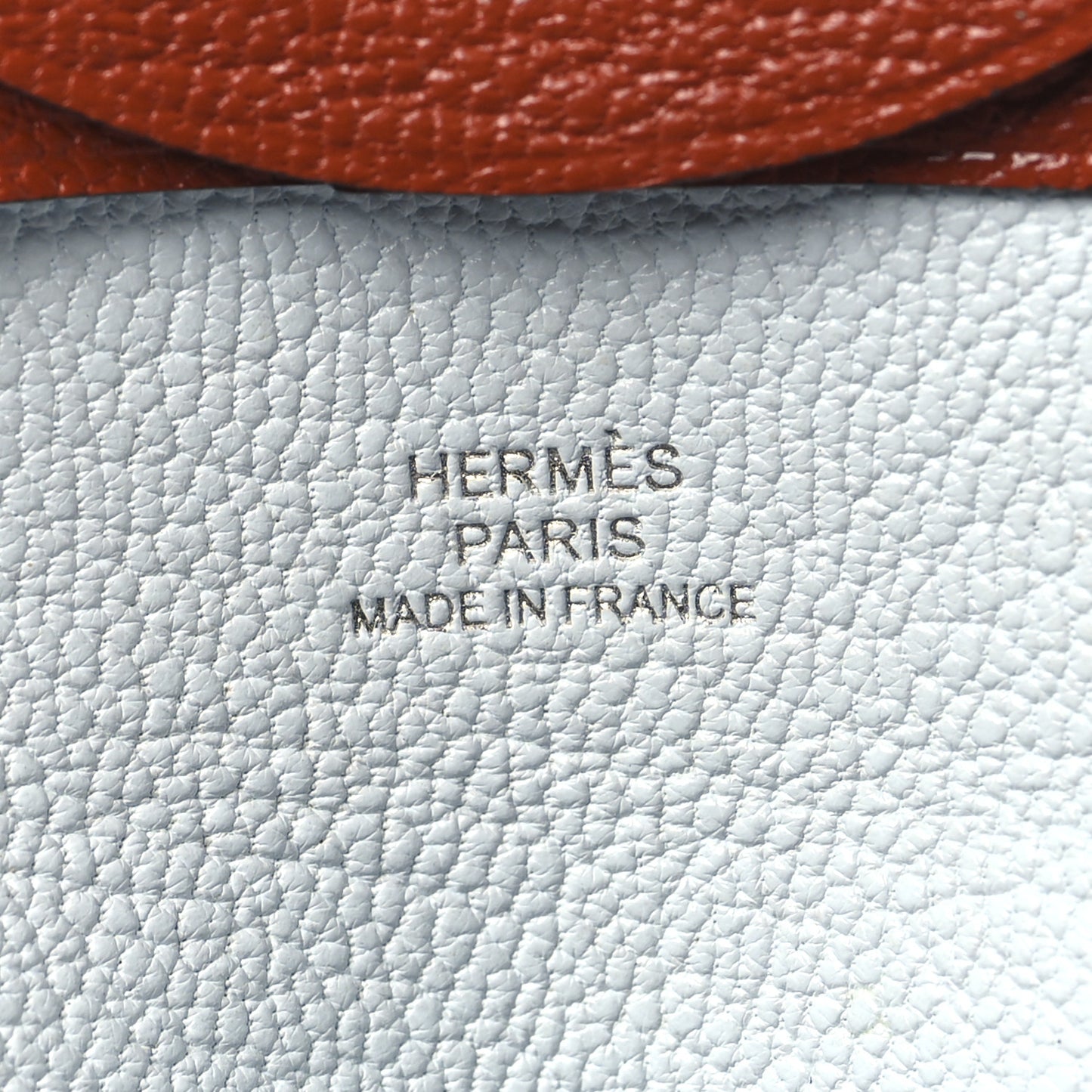 Chevre Mysore Bastia Verso Coin Purse Caramel Bleu Brume