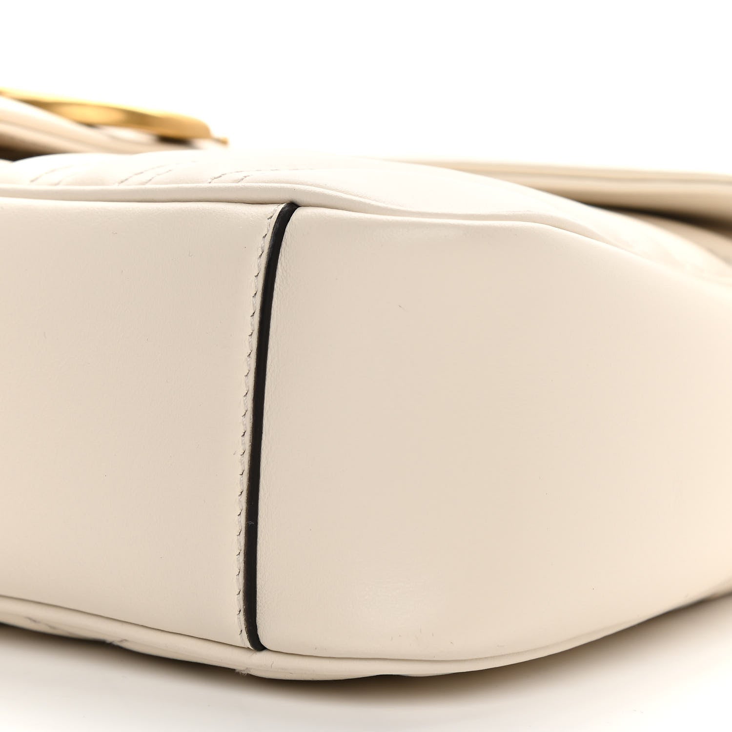 Gucci Calfskin Matelasse Small GG Marmont Shoulder Bag White 10 of 11