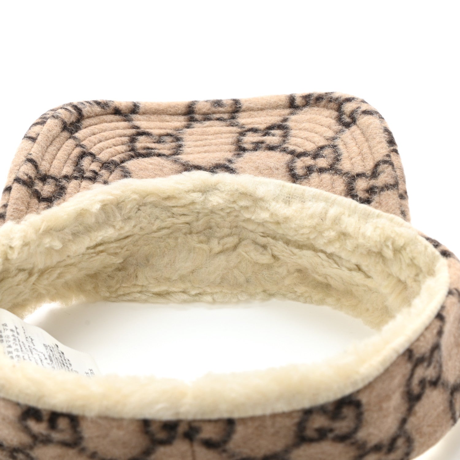 Gucci Covered Wool GG Monogram Visor Beige Ebony 7 of 12