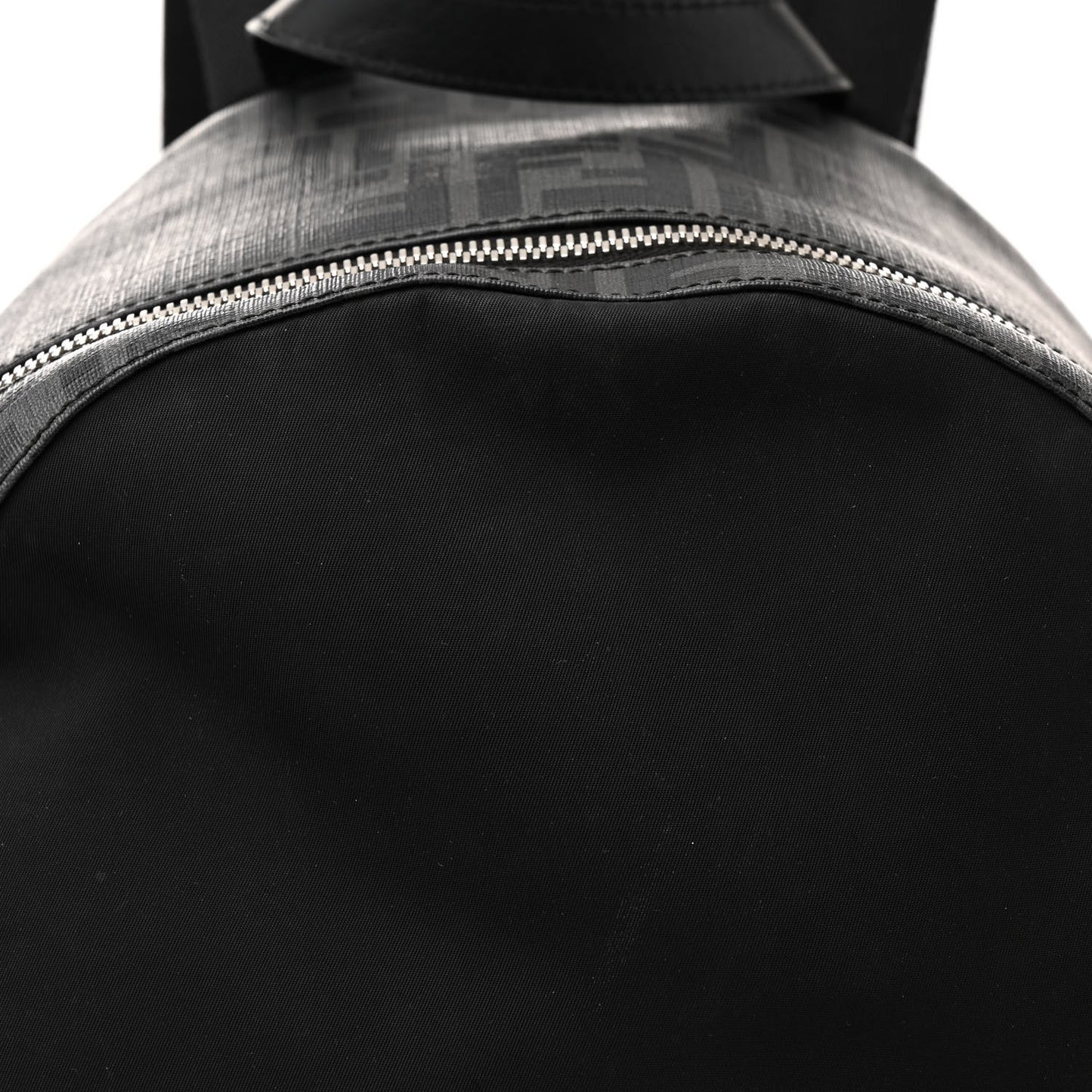 Glazed Fabric Nylon FF 1974 Diagonal Pouch Pocket Backpack Black Sunflower