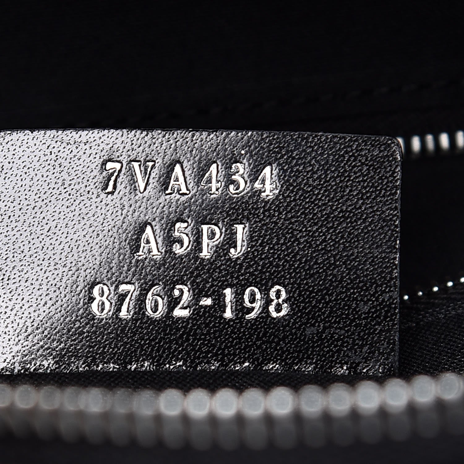 Fendi Vitello Century Bi-Color FF 1974 Embossed Belt Bag Maya Black 7 of 7