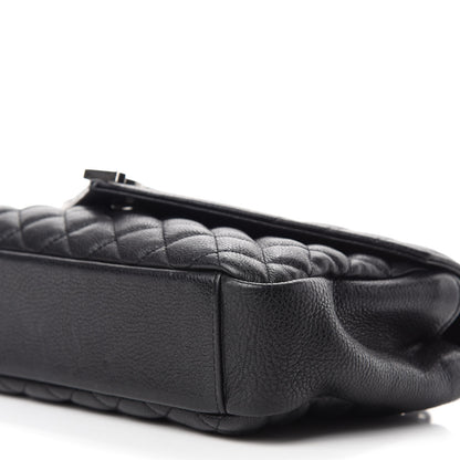 Saint Laurent Grained Calfskin Tri-Quilt Monogram Medium College Bag Black 7 of 11
