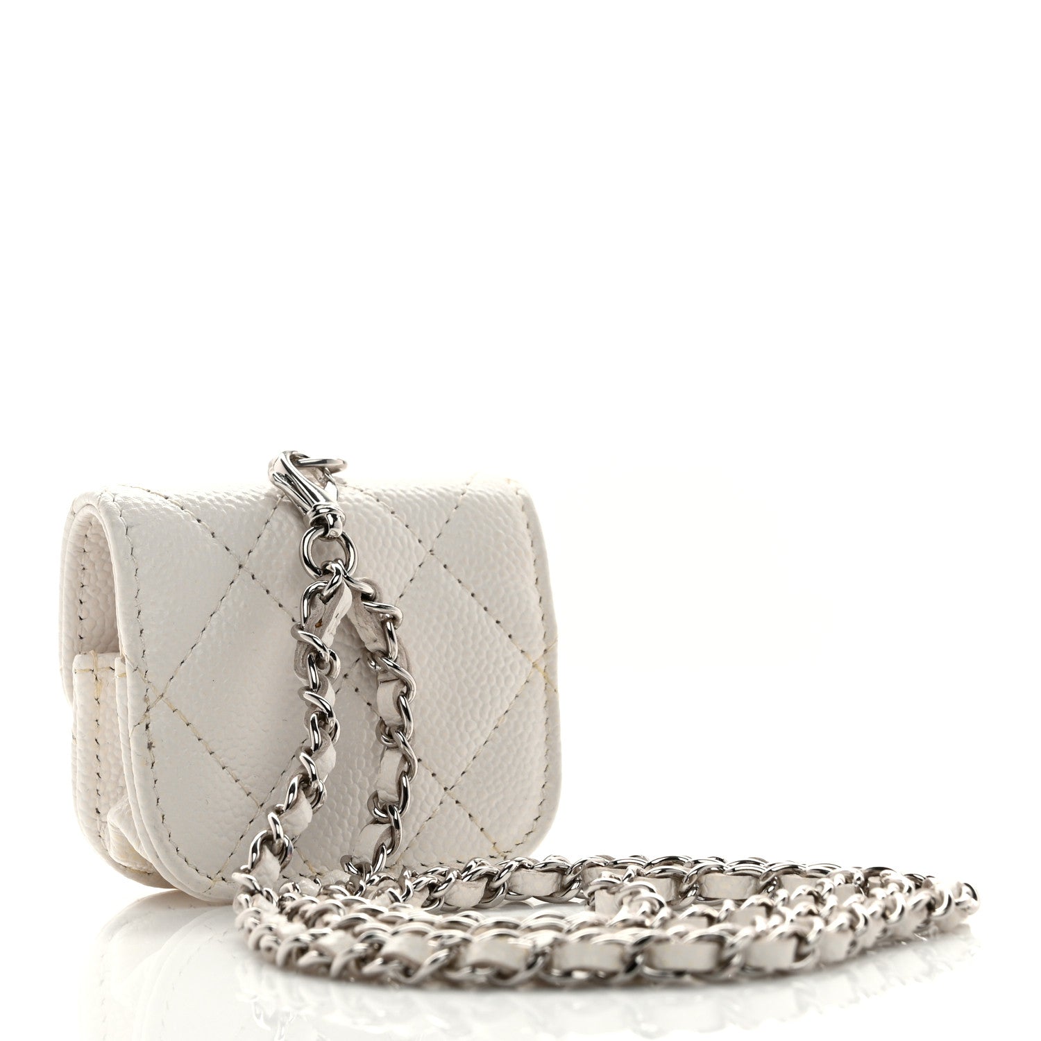 Chanel Caviar Quilted Airpods Pro Case White 2 of 10