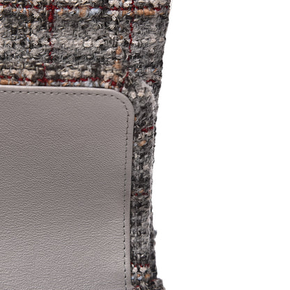 Chanel Tweed Quilted Medium Double Flap Grey Multicolor 12 of 12