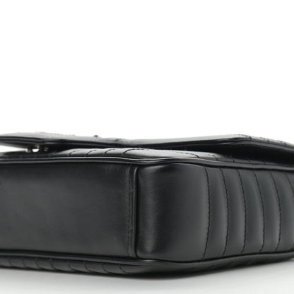 Prada Soft Calfskin Impunture Diagramme Medium Chain Flap Shoulder Bag Black 10 of 10