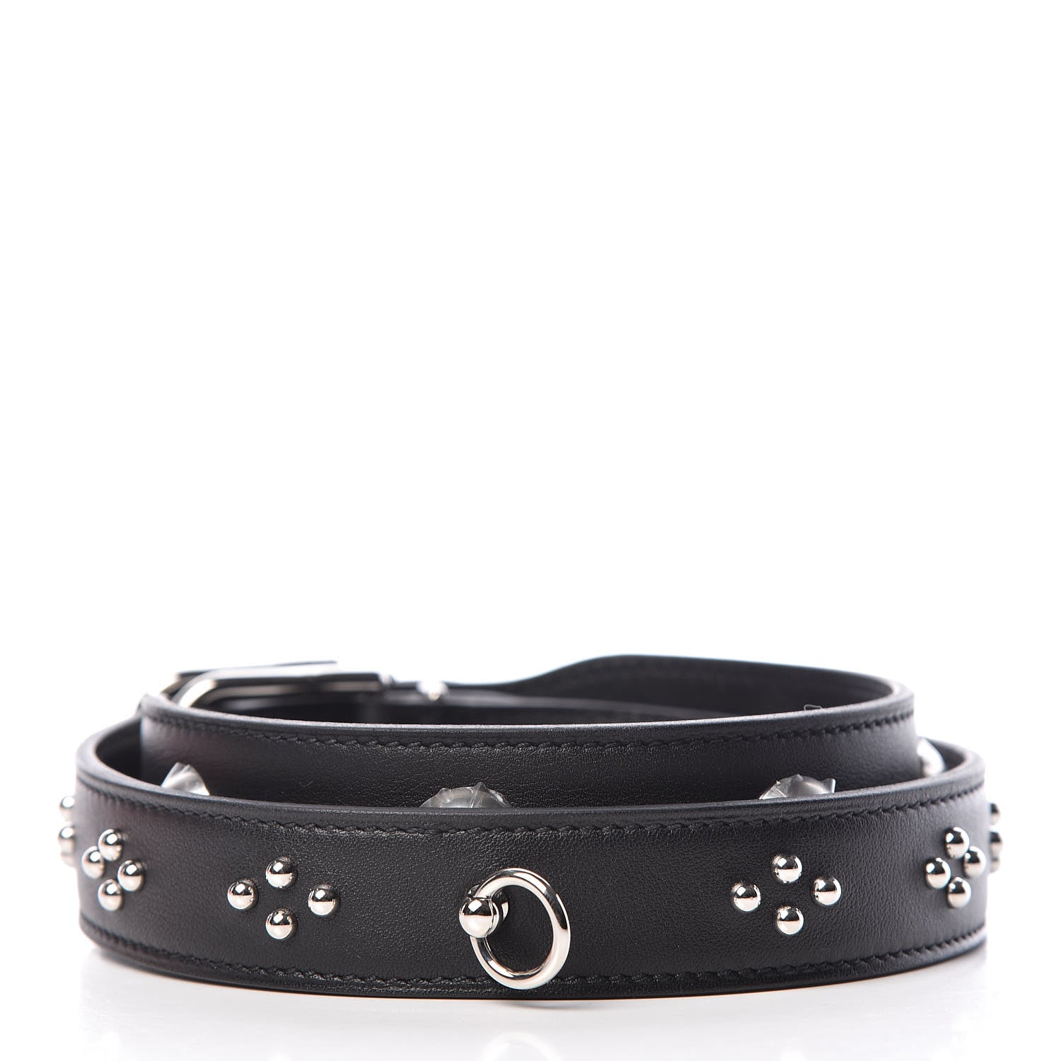 Hermes Swift Studded Carnaby Losange Shoulder Strap Black 2 of 5