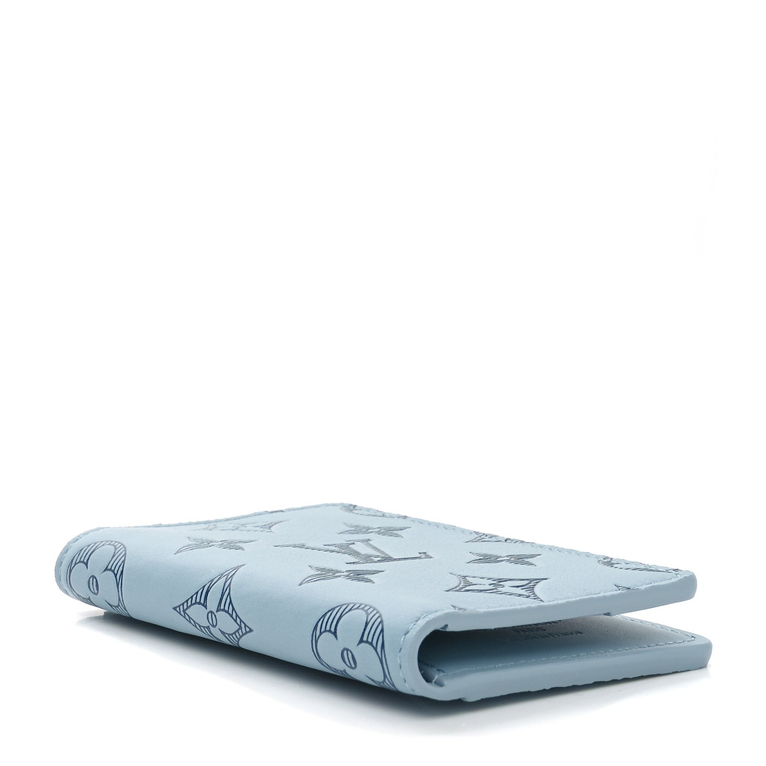 Louis Vuitton Calfskin Monogram Shadow Pocket Organizer Sky Blue 4 of 6