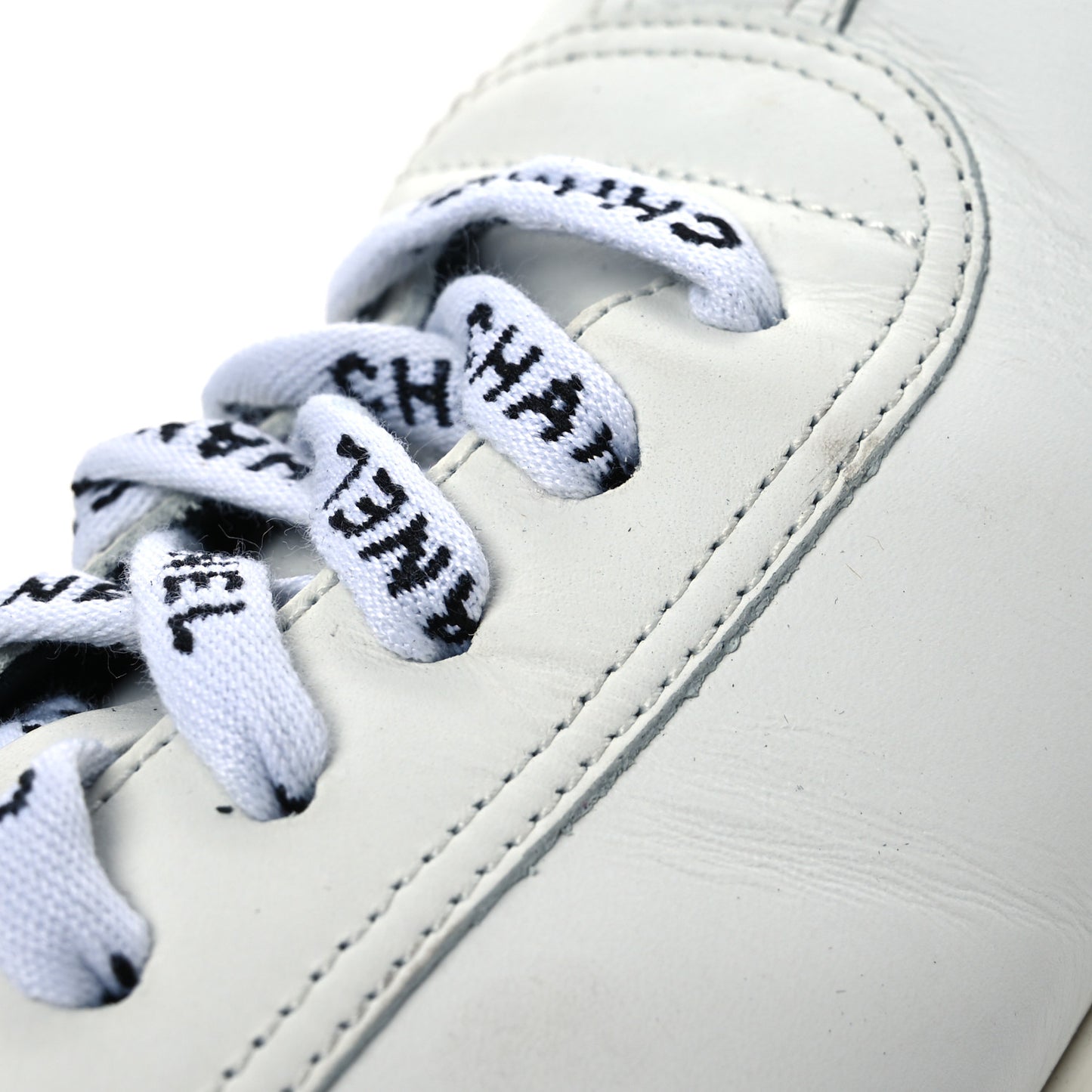 Calfskin Womens CC Sneakers 38.5 White