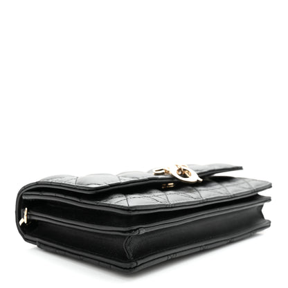 Christian Dior Lambskin Cannage Lady Dior Phone Pouch Black 4 of 11