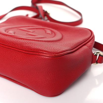 Gucci Pebbled Calfskin Small Soho Disco Bag Vibrant Red 8 of 8