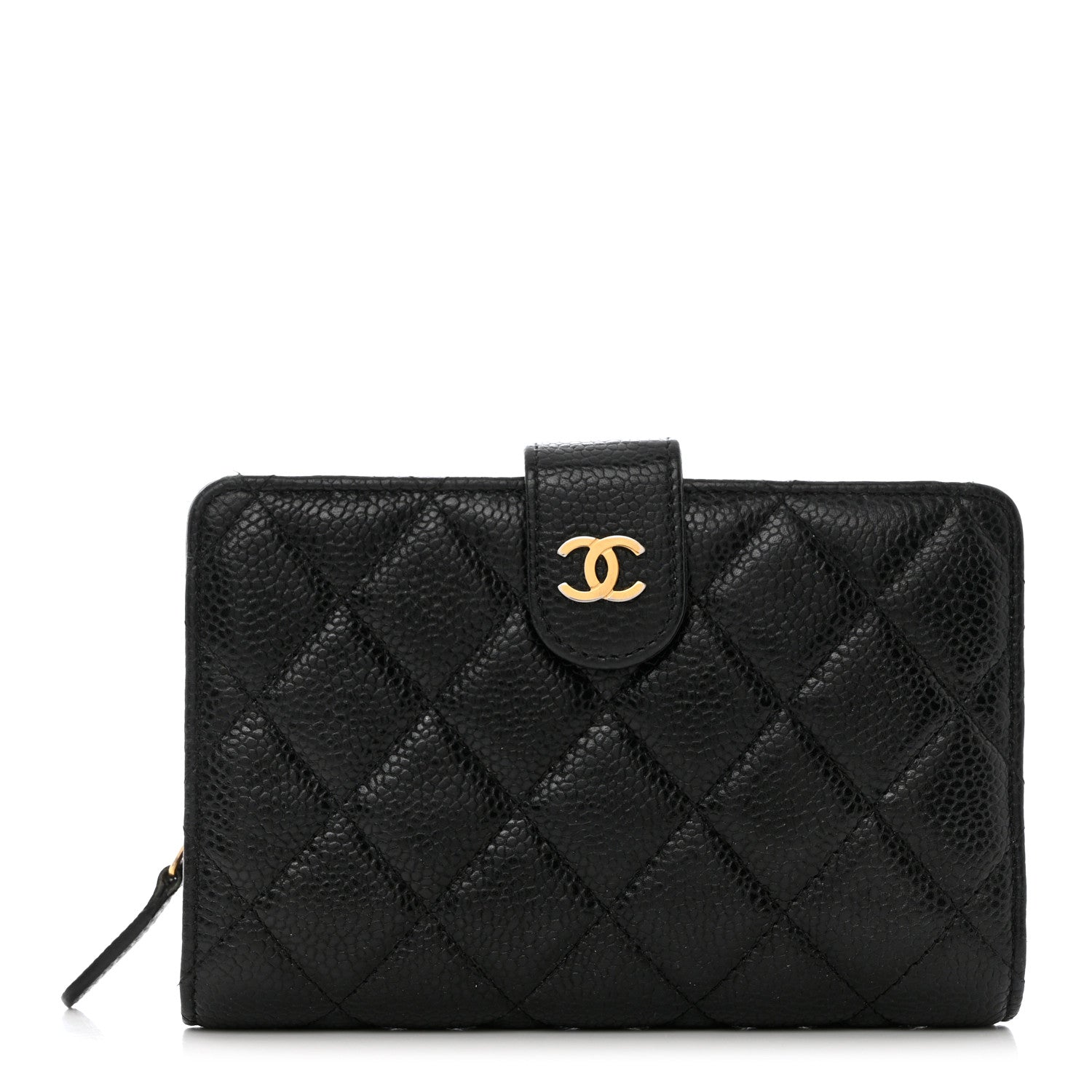 Chanel Caviar Quilted CC French Wallet Black 1 of 9