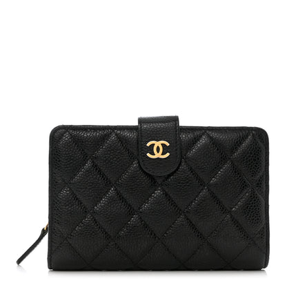 Chanel Caviar Quilted CC French Wallet Black 1 of 9