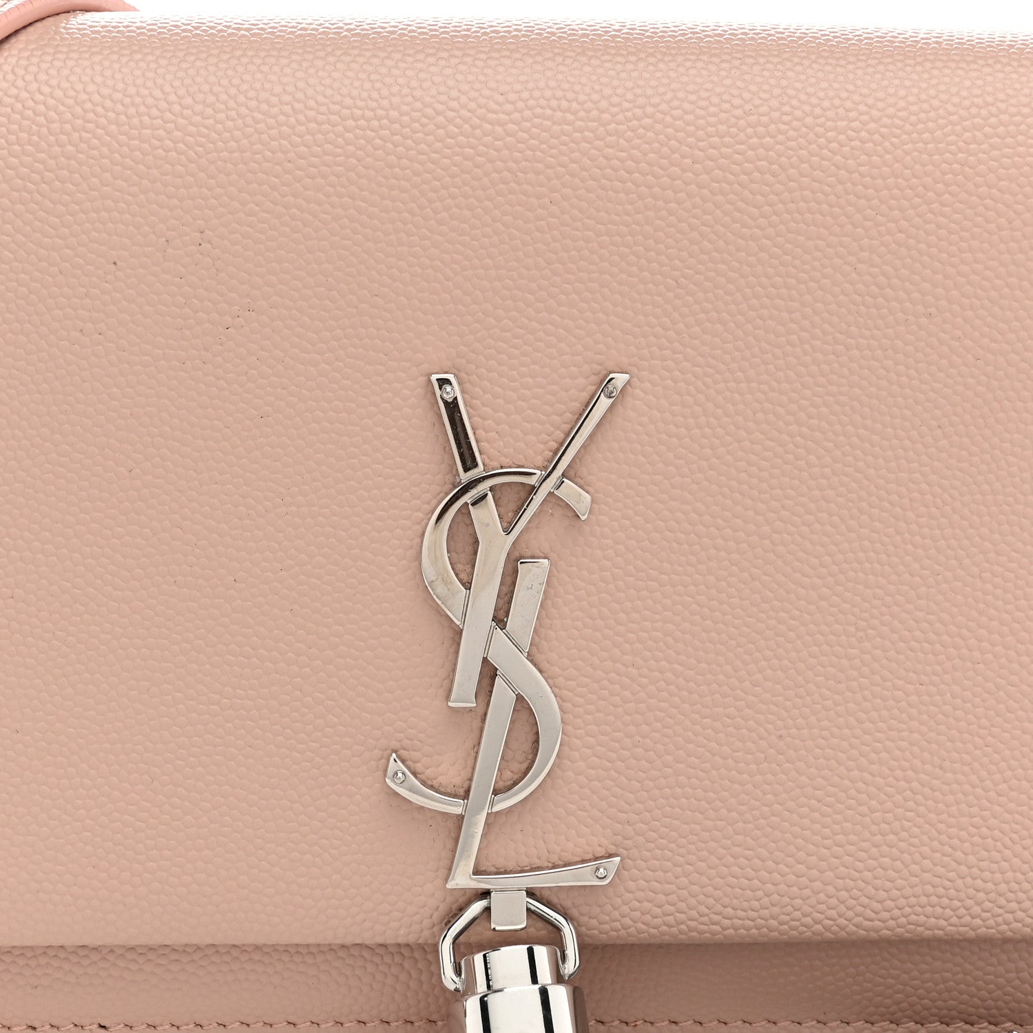 Saint Laurent Grain De Poudre Classic Monogram Kate Tassel Chain Wallet Pale Pink 7 of 10