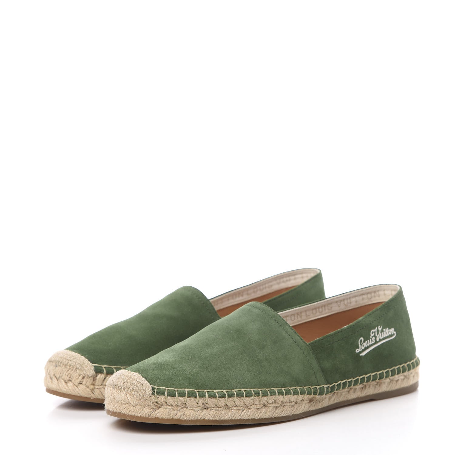 Louis Vuitton Suede Bidart Espadrilles 8 Green 3 of 7