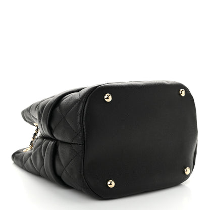 Chanel Caviar Quilted Rolled Up Bucket Drawstring Bag Black 4 of 11
