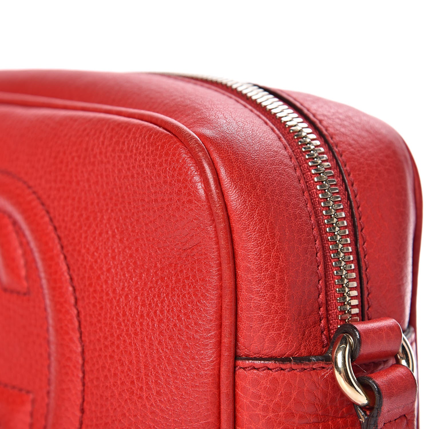 Gucci Pebbled Calfskin Small Soho Disco Bag Tabasco Red 20 of 20