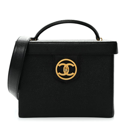 Chanel Caviar Vanity Train Case Black 1 of 12