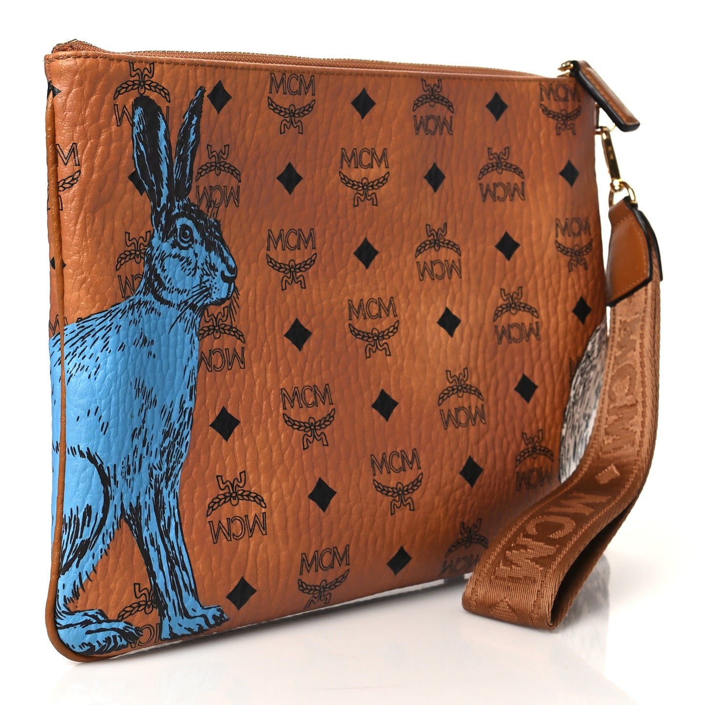 Visetos Rabbit Crossbody Pouch Cognac