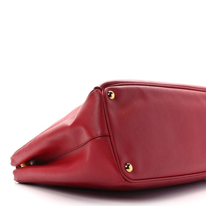 Prada Saffiano Lux Large Galleria Double Zip Tote Fuoco 8 of 11
