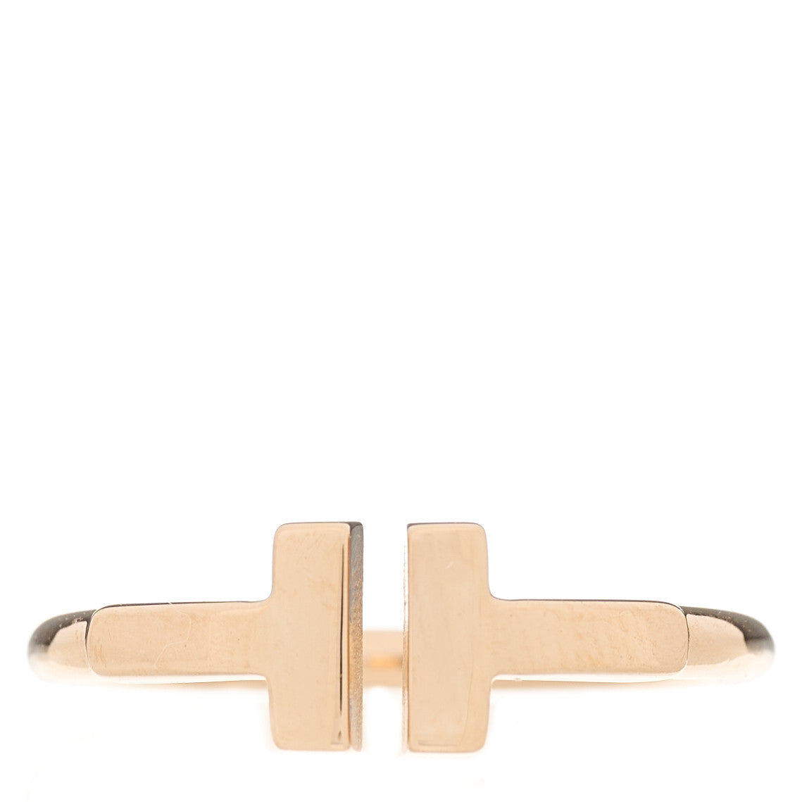 Tiffany 18K Rose Gold T Wire Ring 48 4.5 1 of 5