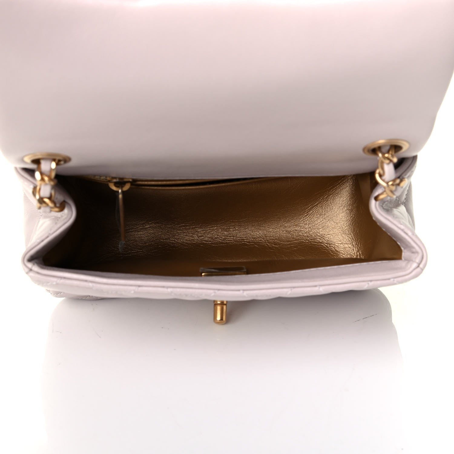 Chanel Lambskin Quilted Mini Pearl Crush Flap Light Purple 4 of 5