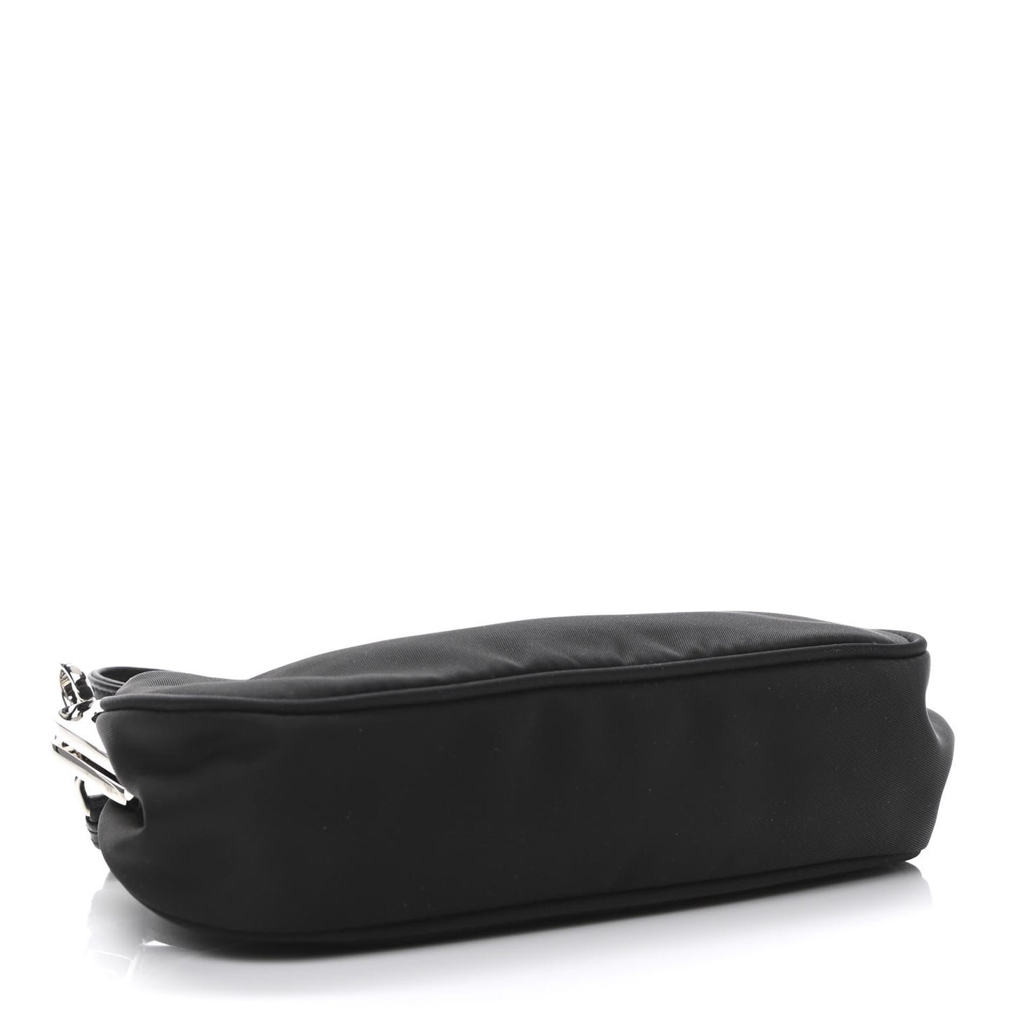 Nylon Kisslock Crossbody Bag Black